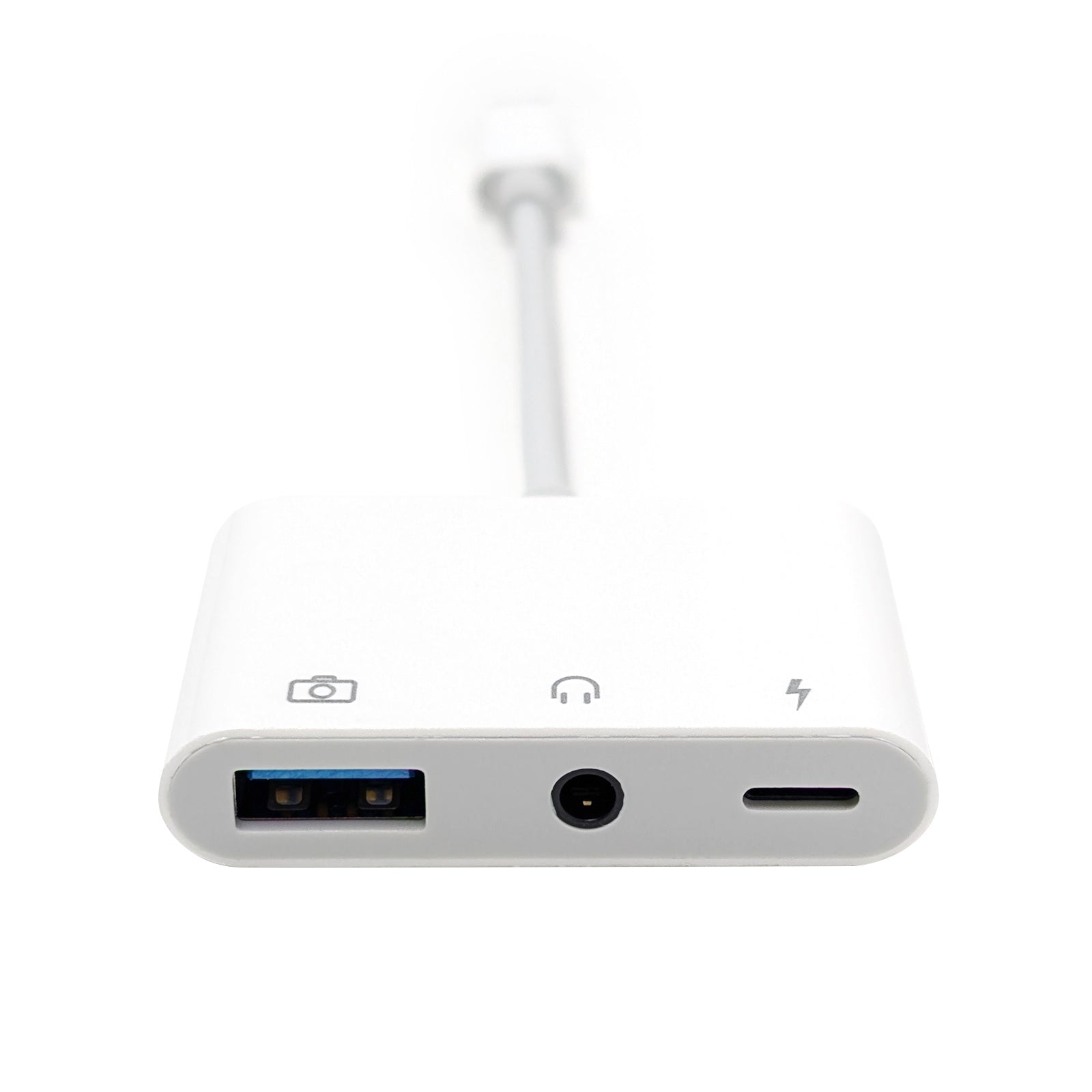 3-in-1 Lightning Port Adapter (USB-A, USB-C, AUX)
